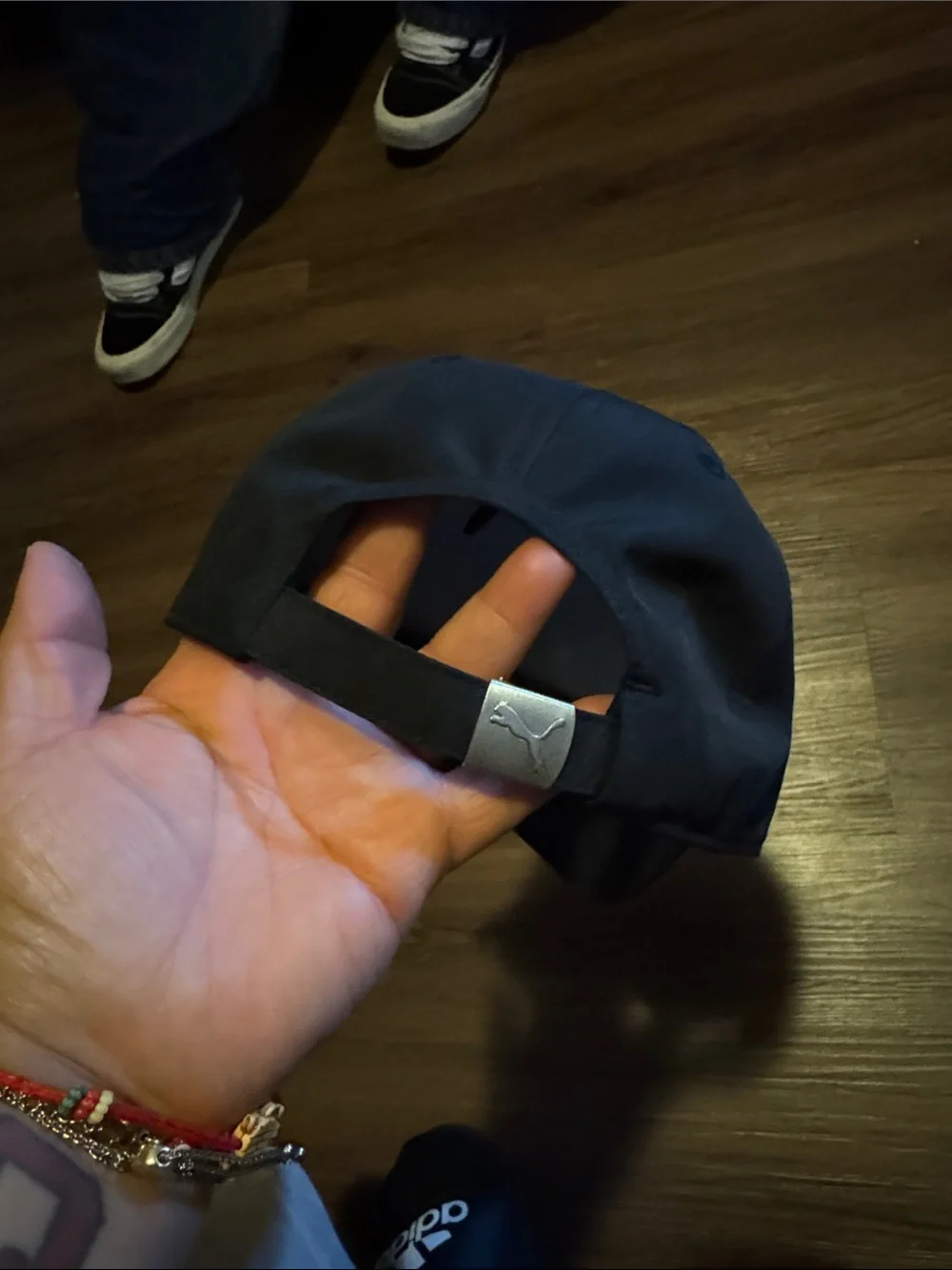 Puma New Black Baseball Hat with Silver Cat Logo